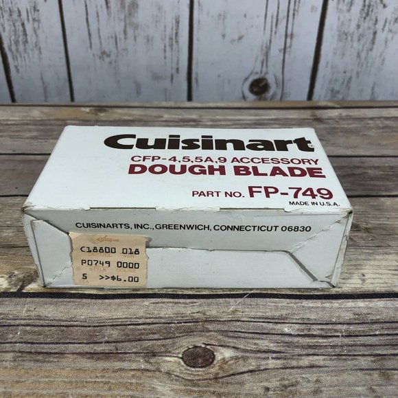 VINTAGE NEW Cuisinart Dough Blade FP-749 Original Box Accessory Attachment - Picture 7 of 10